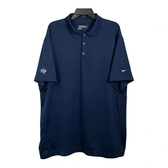 Nike Golf Polo Dri-Fit Fields Ranch Golf Course Texas Navy‎ Blue Men Size XXL - Picture 1 of 8